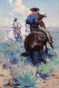 Across the Intervening Desert the Eyes of the Two Men Met in Grim Defiance