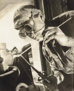 Swiss Welder, later 1940s; and Worker in a Kibbutz, Palestine, c. 1939