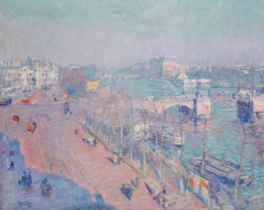 Early morning at the river Amstel seen from the artist's studio, Amsterdam