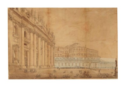 View of Saint Peter and the Apostolic Palace at the Vatican