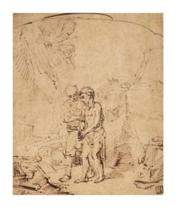 Abraham and Isaac with the Angel