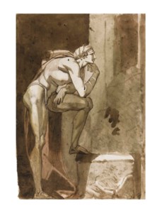 A male nude in a contemplative pose ( recto ); Study of a man ( verso )