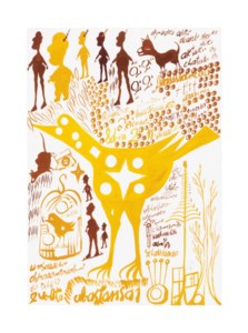 Grande Uccello Stellato E Gabbis Con Ucello Gialli, 1970