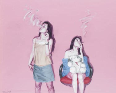 Two Girls Smoking