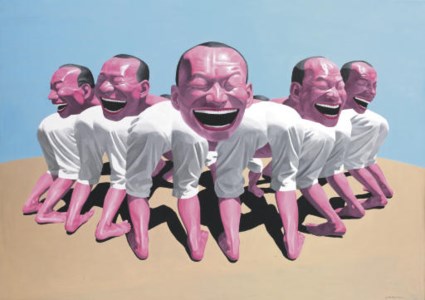 Yue Minjun, Untitled (Sheep Herd)