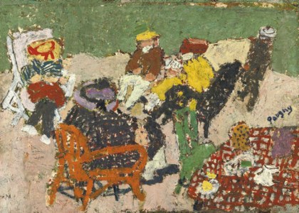 Personnages dans le jardin