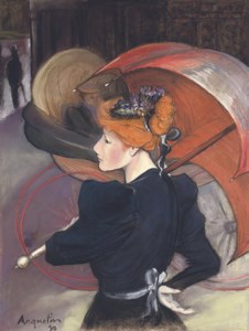 Femme au parapluie