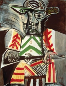 Pablo Picasso, Homme assis au fusil