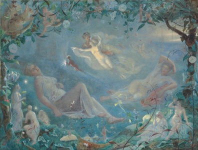 Titania asleep: a scene from 'A Midsummer Night's Dream', Act II, Scene ii