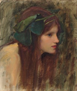 Female head study for 'A Naiad'