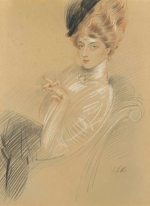 Portrait de Marthe Letellier au chapeau