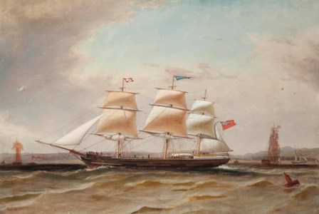 The John Kerr Co.'s John Ferguson off the Tail of the Bank on the Clyde, possibly on her maiden voyage