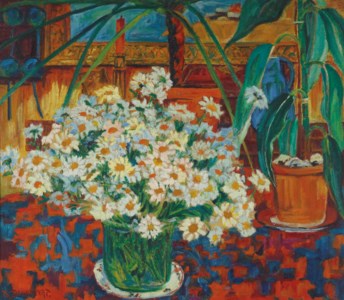 Still life with flowers in an interior