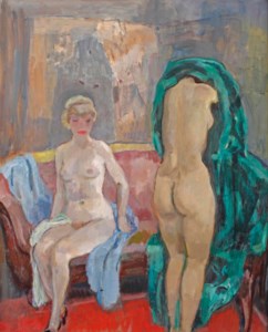 Sitting and standing female nudes