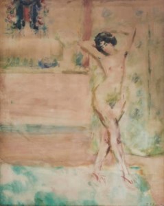 A posing nude