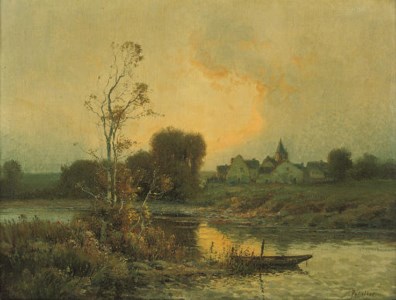 A village at the bend of the river