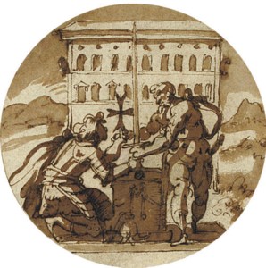A Knight Hospitaller swearing an oath
