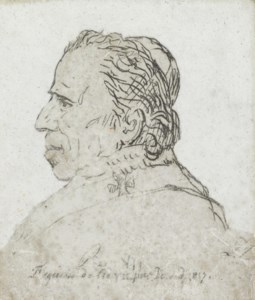 Pope Pius VII, in profile, bust length