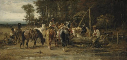 Cossacks watering their horses