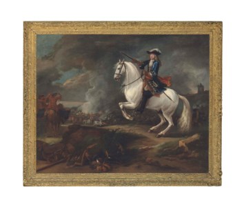 Equestrian portrait of a commander, possibly James Butler, 2nd Duke of Ormande (1665-1745), at the Battle of the Boyne