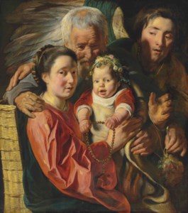 The Holy Family with an angel