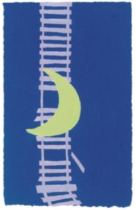 Untitled (Moon on Train Tracks): and a companion work, Peanuts