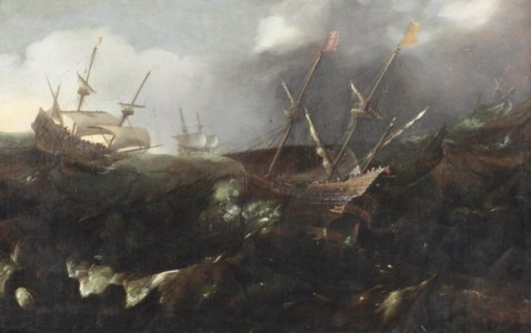 Men-of-War in a storm