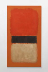Mark Rothko, Black Stripe (Orange, Gold and Black)