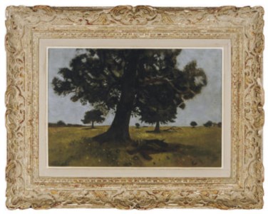Dans la plaine: trees in a field