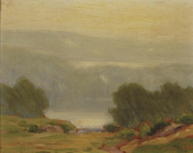 Green and Silver (Blue Hill Lake in the Mist)