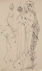 Study for three figures