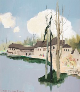 Wu Guanzhong, LA MAISON DE LA REINE (THE MANSION OF THE QUEEN)