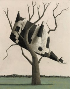 Cow up a tree