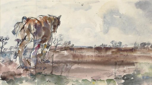 A man leading a horse