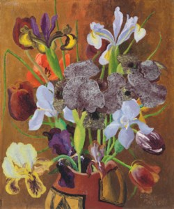 Irises and tulips