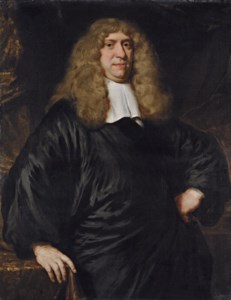 Portrait of Guilliam Dircksz. van Bleijswijk (1621-1701), three-quarter-length, in a black robe and lace collar