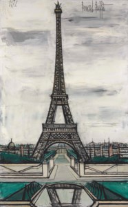 Bernard Buffet, La Tour Eiffel, vue du Trocadéro
