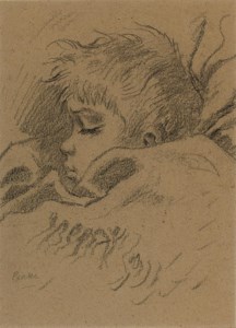 Boy sleeping; the artist's son