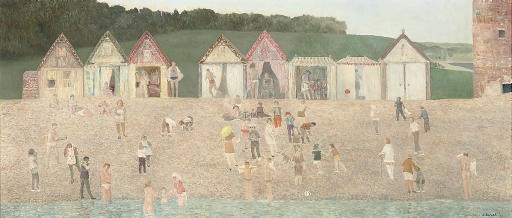 Beach Huts and Bathers