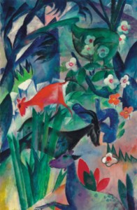 Heinrich Campendonk, Bergziegen (Blumen und Tiere)