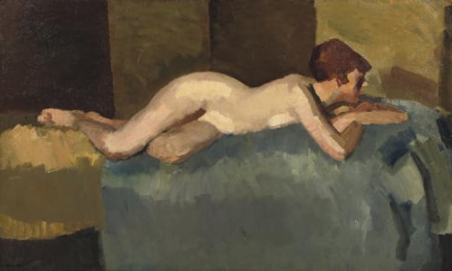 Reclining nude on a sofa