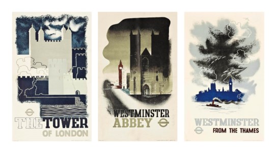 'THE TOWER OF LONDON', 'WESTMINSTER ABBEY' & 'WESTMINSTER FROM THE THAMES'