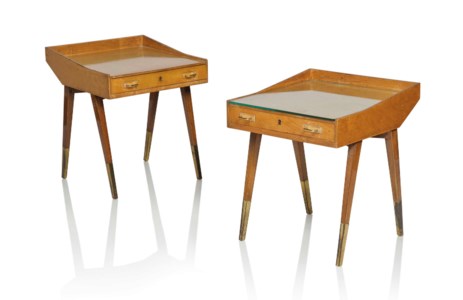 A PAIR OF BEDSIDE TABLES, 1949