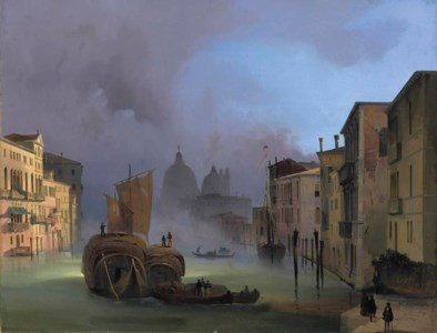 The Grand Canal, Venice, from the Ponte dell'Accademia, with Santa Maria della Salute