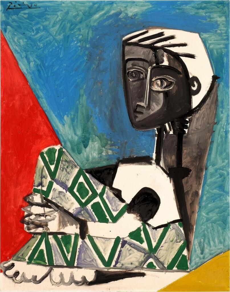 Pablo Picasso, Femme Accroupie 抱膝女子