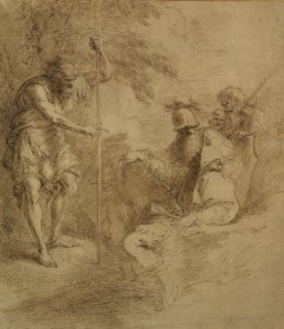 Philosophers disputing: a capriccio using figures from Salvator Rosa's 'Figurine' etchings