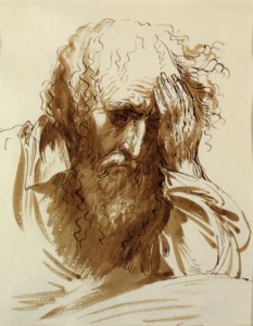 Head of a bearded old man