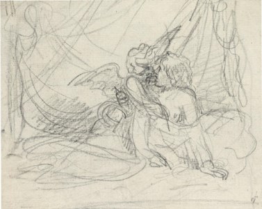 Venus comforting Cupid; Study of the 'Venus de' Medici'; Studies of a woman wearing a headscarf ( recto ) and a woman reaching up ( verso ); and A design for a coat of arms