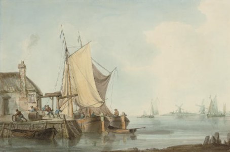 Unloading barrels onto the quayside