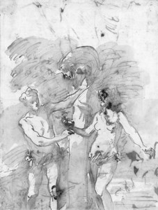 The Temptation of Adam and Eve ( recto ); The Same, and a sketch of the Assumption of Christ ( verso )